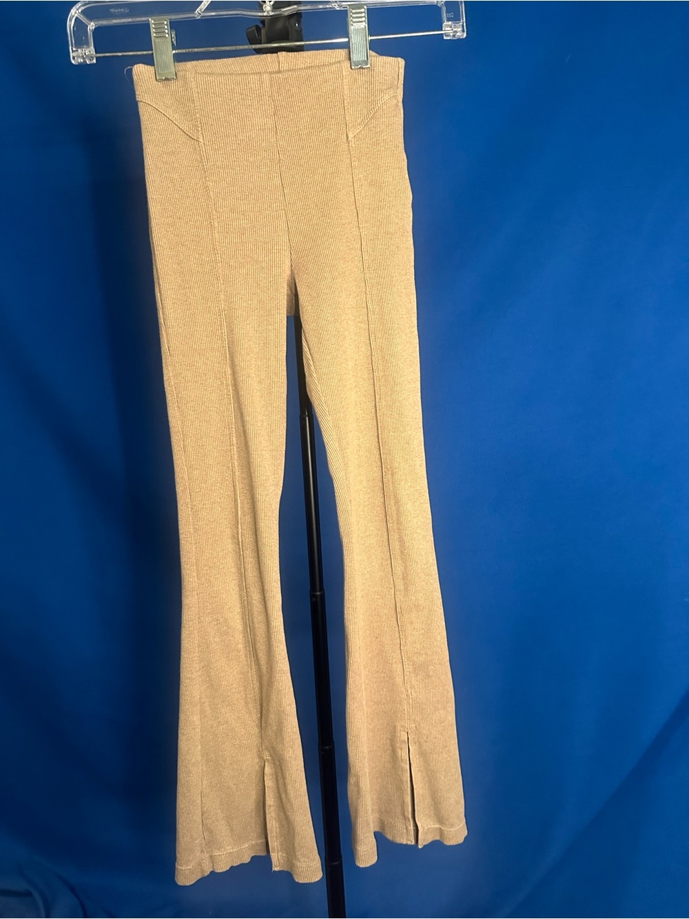 Zara Taupe Ribbed Knit Pants
